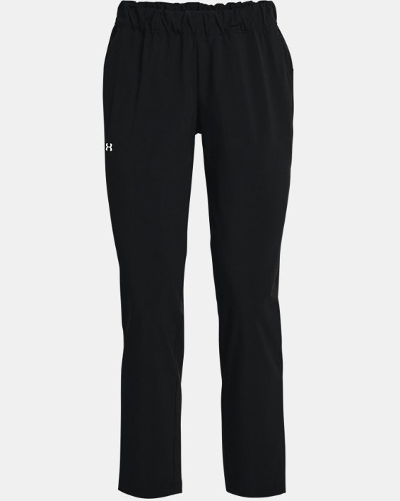 Women's UA Stretch Woven Crop in Black image number 4